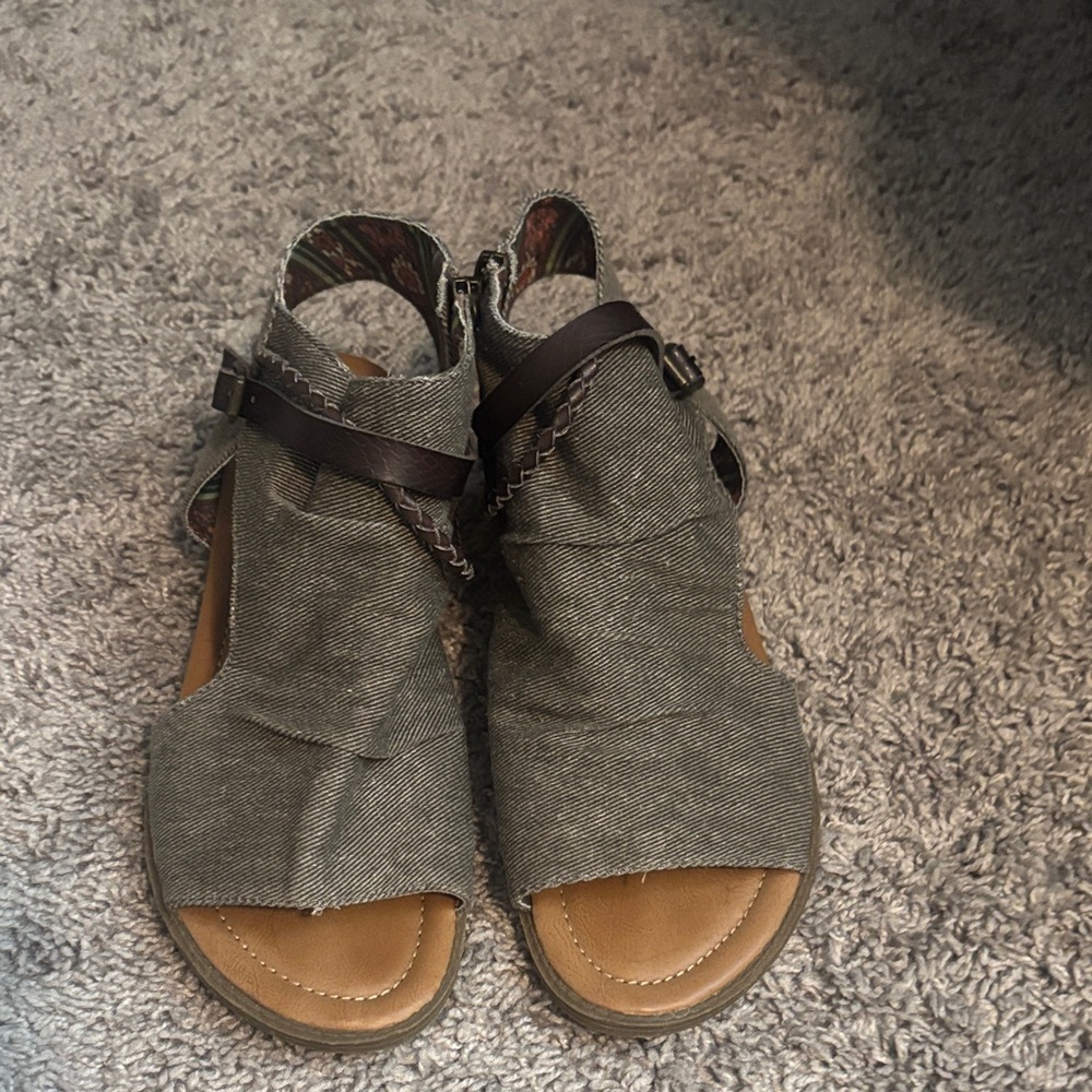 Blowfish Gray and Brown Sandals - Picture 4 of 6